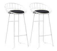 Sgabelli da Bar, barattoli Imbottiti di Velluto con Il contatore con Schiena, Sedia da Bar per l'isola della Cucina, sgabelli da Pranzo con capacità di 330 libbre (2ps in, 65 cm/26.5in)