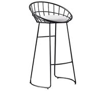 Sgabelli da Bar, barattoli Imbottiti in Velluto con Il contatore con Schiena, Moderna Sedia da Bar per Isola da Cucina, sgabelli da Pranzo con capacità di 330 libbre (Black-1ps, 65 cm/26.5in)