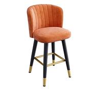 Sgabelli da bar girevoli a 360° per cucina e angolo colazione, sedie per reception con schienale e poggiapiedi, 5 colori, struttura in ferro, perfetti per uso domestico e commerciale