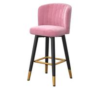 Sgabelli da bar girevoli a 360° per cucina e angolo colazione, sedie per reception con schienale e poggiapiedi, 5 colori, struttura in ferro, perfetti per uso domestico e commerciale