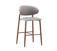 Sgabelli da bar grigi per l'isola della cucina, 55cm Counter Height PU | Sgabelli da bar grigi progettati per l'uso a isola della cucina, costruito con un'altezza del piano di 55 cm con una seduta