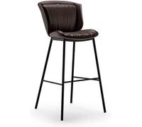 Sgabelli da bar in ferro leggero ad altezza bancone - Design semplice e moderno, elegante finitura grigia, perfetti per la casa e i ristoranti.
