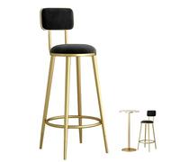 Sgabelli da bar in metallo, moderne sedie da pranzo spesse imbottite, per conferenze, robuste gambe in metallo, design salvaspazio, ideali per piccoli spazi (nero, 60 cm)