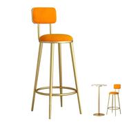 Sgabelli da bar in metallo, moderni, sedie da pranzo spesse e imbottite, robuste gambe in metallo, per sala conferenze, design salvaspazio (60 cm, set da 2)