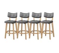 Sgabelli da bar in stile Mid-Century Modern ad altezza bancone con | Gli sgabelli da bar ad altezza bancone presentano un elegante design moderno di metà secolo con schienale curvo per una