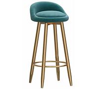 Sgabelli da Bar in Velluto 26/30 Pollici per Le Gambe e poggiapiedi in Metallo Nero, Sgabello da bancone per l'isola della Cucina, caffetteria, Pub, Bar, 300 libbre (Green1ps, 75 cm/29.6in)