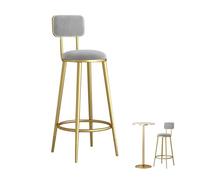 Sgabelli da bar moderni in metallo resistenti sedie da pranzo spesse imbottite per conferenze eleganti sedie da trucco per piccoli spazi, altezza 60 cm, finitura grigia