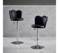 Sgabelli da bar regolabiliGirevole a 360° PoliuretanoSediconschienalePoggiapiediBase CromataDesign moderno per CucinaSala da pranzoPub e uso domestico