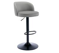 Sgabelli da bar, sedie da bar girevoli moderne, sgabelli da bar alti fino al bancone con schienale alto, sgabelli da bar imbottiti in similpelle regolabili for bar, cucina, sala da pranzo(Grey,64-82cm