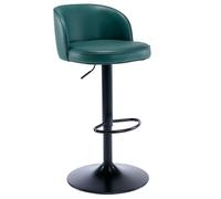Sgabelli da bar, sedie da bar girevoli moderne, sgabelli da bar alti fino al bancone con schienale alto, sgabelli da bar imbottiti in similpelle regolabili for bar, cucina, sala da pranzo(Green,64-82c