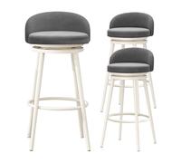 Sgabelli da bar set da 3,75 sedie da bar in altezza del sedile sgabelli da barre per barre da bar con schiena bassa, sgabelli da isola imbottiti in velluto per bancone da cucina, verde (altezza grigia