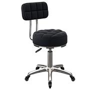 Sgabelli da bar squisiti Sgabelli da cucina moderni Sgabello con schienale girevole Sedia da salone di bellezza regolabile 39-50 cm, Sgabello da bar moderno con rotelle, metallo cromato 5 artigli con