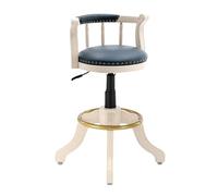 Sgabelli Da Barra Di Sollevamento, Altezza Regolabile Legno Massello In Stile Americano Ergonomico Confortevole Lusso Pelle Retrò Seggioloni Da Banco Con Schienale Alto(Green-white rack,H 59cm)