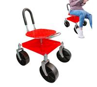 Sgabelli da giardino con ruote - cuscinetto regolabile WorkSetre con supporto per la schiena, panca da giardinaggio pieghevole, sgabelli da cortile portatile durevole strumento di sbornia di