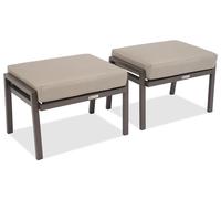 Sgabelli e pouf da esterno Vigo Garden Point marroni - 2 pezzi