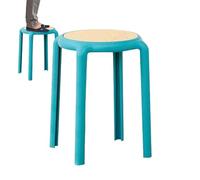 Sgabelli impilabili | Sgabello da toeletta | Grande sgabello da bar | Sgabello impilabile rotondo | Sedute rotonde impilabili | Sedute da cucina traspiranti senza schienale per la casa | per