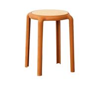 Sgabelli impilabili | Sgabello da toeletta | Grande sgabello da bar | Sgabello impilabile rotondo | Sedute rotonde impilabili | Sedute da cucina traspiranti senza schienale per la casa | per