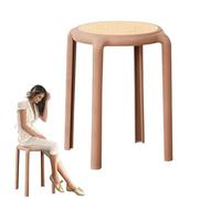 Sgabelli impilabili | Sgabello da toeletta | Grande sgabello da bar | Sgabello impilabile rotondo | Sedute rotonde impilabili | Sedute da cucina traspiranti senza schienale per la casa | per