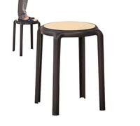 Sgabelli impilabili | Sgabello da toeletta | Grande sgabello da bar | Sgabello impilabile rotondo | Sedute rotonde impilabili | Sedute da cucina traspiranti senza schienale per la casa | per