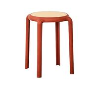 Sgabelli impilabili | Sgabello da toeletta | Grande sgabello da bar | Sgabello impilabile rotondo | Sedute rotonde impilabili | Sedute da cucina traspiranti senza schienale per la casa | per