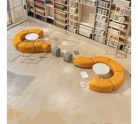 Sgabelli per divano ad arco, set da 6 posti per asilo, sala d'attesa per la prima istruzione, scuola, libreria, salotto dei genitori, seduta morbida