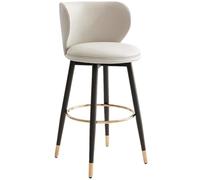 Sgabelli per Isola Cucina Girevoli con Gambe in Metallo, Sgabelli Cucina Moderni con Schienale, Sedie da Pranzo Alte, Altezza Seduta 31,5 Pollici, Lunga Durata, 1 Pezzo(Gray)