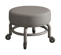 Sgabelli rotanti per rotoli girate a 360 ° con cuscino di spugna addensato, sedile a rulli con ruote girate universali a 5 muti, sedia a pelo per casa, cucina, ufficio, marrone (grigio) powerfully