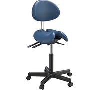 sgabelli Sgabello girevole for dentista con sella divisa, altezza regolabile, 54-72,5 cm, in pelle PU