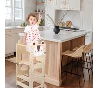 Sgabello 3 in 1 per bambini, torre di apprendimento pieghevole per bambini, dispositivo antiribaltamento, scaletta per bambini, con tavolo da disegno, capacità di carico fino a 50 kg Descrizione:1. Mu