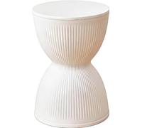 Sgabello a Clessidra in Plastica Impermeabile, Sgabelli Rotondi in Plastica in Stile Nordico Moderno per Camerino del Bagno (Colori Multipli)(HuawenH)