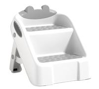 Sgabello a due gradini per lavandino, Sgabello per bambini per bagno - Sgabello pieghevole a 2 gradini per bambini - Sgabello WC Sgabello antiscivolo per lavandino del bagno Vasino WC Sgabello da cuci