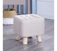 Sgabello a piedi in cotone e sgabelli in legno di sgabelli in legno per la camera da letto per soggiorno, semplice-29x29x29 cm