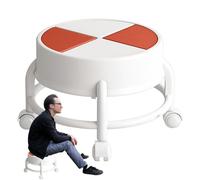 Sgabello a rotelle bassa altezza, sedia a rotelle con sedile basso,sedia a rotelle bassa altezza con ruote | sgabello a rotelle basso mobile robusto, con ruote girevoli a 360 ° per