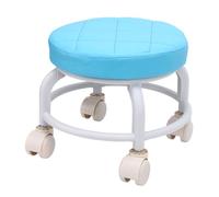 Sgabello a Rulli Portatili con Ruote, Cuscino Morbido, Girevole a 360 ° per Home Office, Fitness e Salone