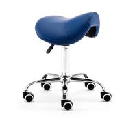 Sgabello a sella con ruote idrauliche per clinica, dentista, spa, massaggi, saloni, altezza comoda 48-58 cm