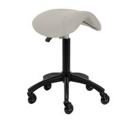 Sgabello a sella per estetista Gabbiano D032 (grigio/beige)