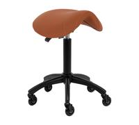 Sgabello a sella per parrucchiere Gabbiano D032 (marrone)