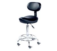 Sgabello A Sella, Sgabello Ergonomico Con Seduta A Sella, Sgabello Girevole Regolabile In Altezza, Con Schienale, For Centri Massaggi, Cliniche, Centri Benessere E Studi Medici(Color2)