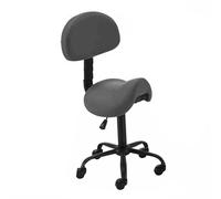 Sgabello A Sella, Sgabello Ergonomico Con Seduta Divisa E Ruote Di Supporto For La Schiena, Sedia Da Salone Regolabile For Artisti E Parrucchieri(B,With backrest)