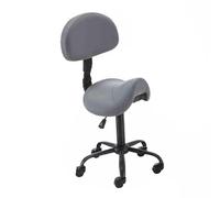 Sgabello A Sella, Sgabello Ergonomico Con Seduta Divisa E Ruote Di Supporto For La Schiena, Sedia Da Salone Regolabile For Artisti E Parrucchieri(A,With backrest)