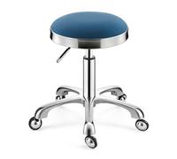Sgabello a Sella, Sgabello Girevole Rotolante Argento Beige Sedia for Salone di Bellezza, Cuscino in Pelle for Cure Mediche, Sedia for Tatuaggi for Manicure for Massaggi da Ufficio(Blue,Silver)