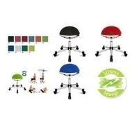 Sgabello a stella superiore "mezza palla", altezza del sedile verde mela: 530 - 660 mm, diametro del sedile: 400 mm, continuame NEW