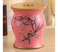 Sgabello a tamburo in ceramica cinese - Sgabello da giardino decorativo Sedia da giardino dipinta a mano e smaltata per patio interiore e esterno(C)