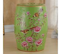 Sgabello a tamburo in ceramica stile cinese, altezza 45 cm, sgabelli orientali dipinti a mano, sgabello decorativo da giardino, utilizzabile come sgabello portavasi, decorazione da giardino F-Green