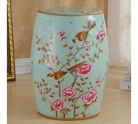 Sgabello a tamburo in ceramica stile cinese, altezza 45 cm, sgabelli orientali dipinti a mano, sgabello decorativo da giardino, utilizzabile come sgabello portavasi, decorazione da giar F-Grass Green