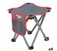 Sgabello Aktive Pieghevole Campeggio Grigio 30 x 32 x 30 cm [4 Unità]