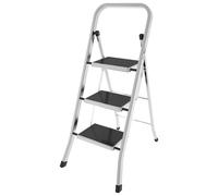 SGABELLO ALLUMINIO 3 GRADINI PIEGHEVOLE LEGGERO RESISTENTE SICURO USO CASA LAVOR