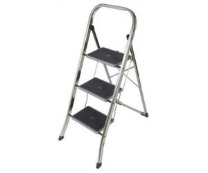Sgabello alluminio joker 3 gradini larghi per casa