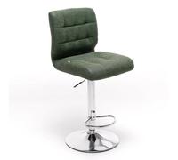 Sgabello alto colore verde schienale per tavolo snack cucina moderna mod.young