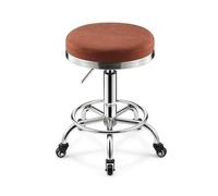 Sgabello Alto Ergonomico Posturale Altezza Regolabile 46-60 cm Sgabello con Ruote Parrucchiere Rotazione Libera di 360° Vari Colori Disponibili(Brown)